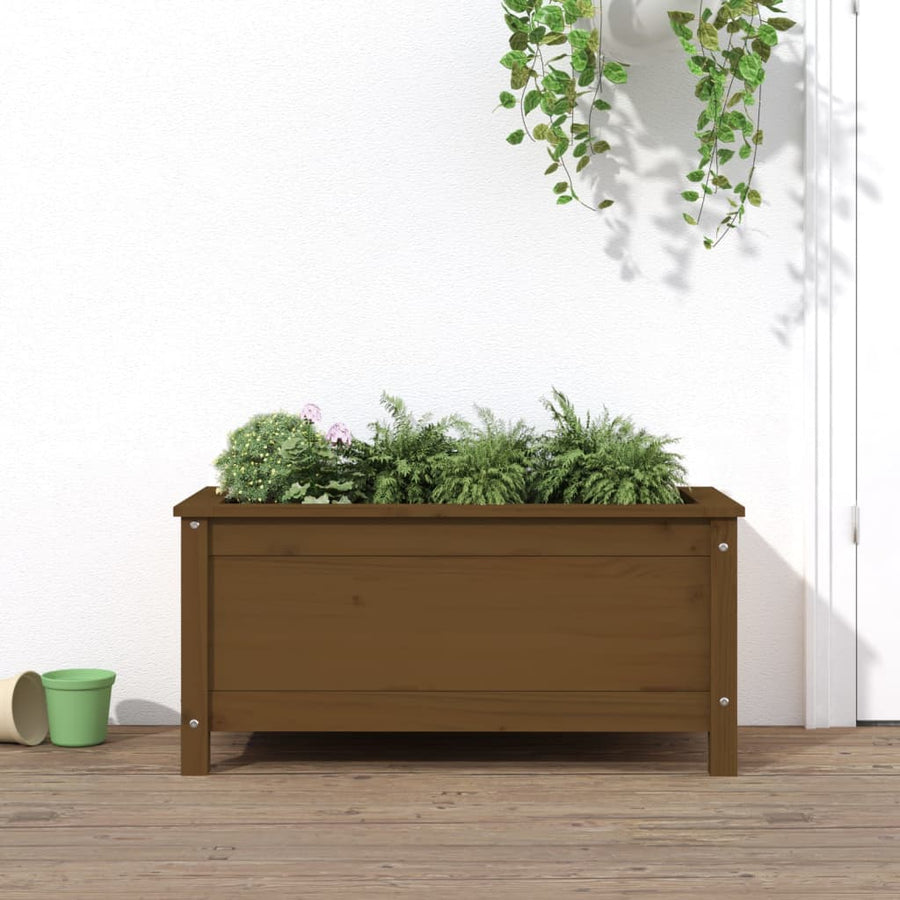 Plantenbak 82,5X40X39 Cm Massief Grenenhout Honingbruin