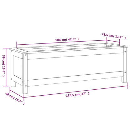 Plantenbak Verhoogd 119,5X40X39 Cm Massief Douglashout