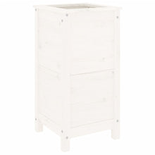 Plantenbak 40X40X78 Cm Massief Grenenhout Wit
