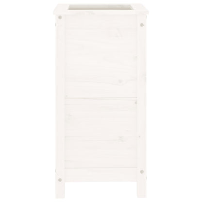 Plantenbak 40X40X78 Cm Massief Grenenhout Wit