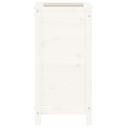 Plantenbak 40X40X78 Cm Massief Grenenhout Wit