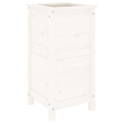 Plantenbak 40X40X78 Cm Massief Grenenhout Wit