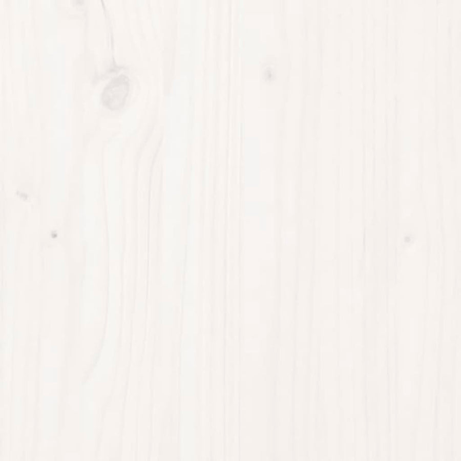Plantenbak 40X40X78 Cm Massief Grenenhout Wit