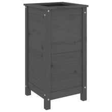 Plantenbak 40X40X78 Cm Massief Grenenhout Grijs