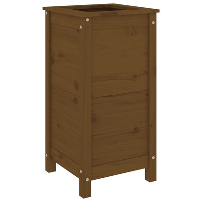 Plantenbak 40X40X78 Cm Massief Grenenhout Honingbruin