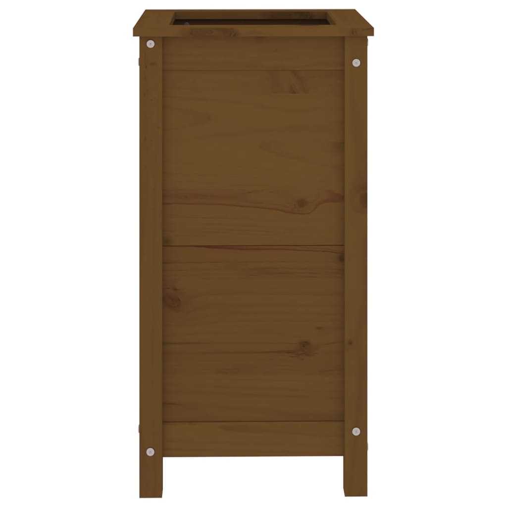 Plantenbak 40X40X78 Cm Massief Grenenhout Honingbruin