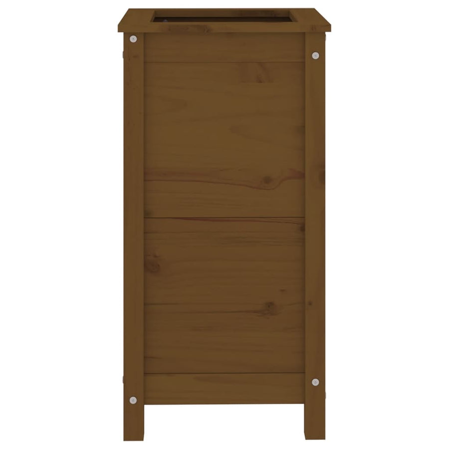 Plantenbak 40X40X78 Cm Massief Grenenhout Honingbruin