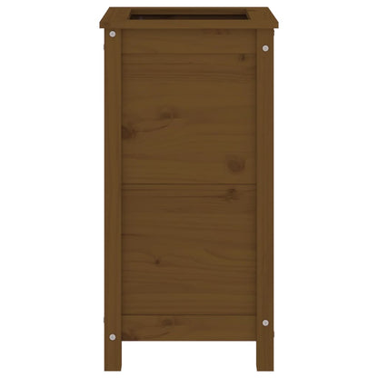 Plantenbak 40X40X78 Cm Massief Grenenhout Honingbruin