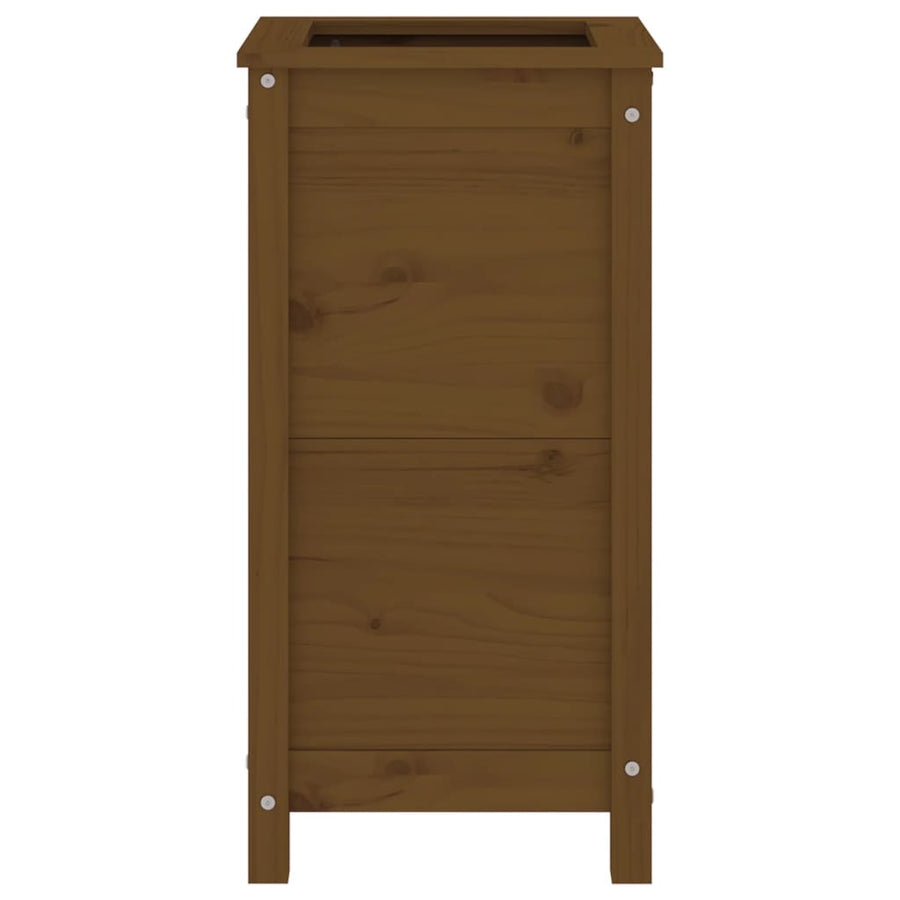 Plantenbak 40X40X78 Cm Massief Grenenhout Honingbruin
