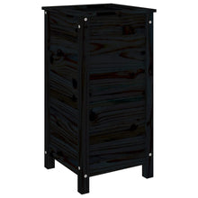 Plantenbak 40X40X78 Cm Massief Grenenhout Zwart