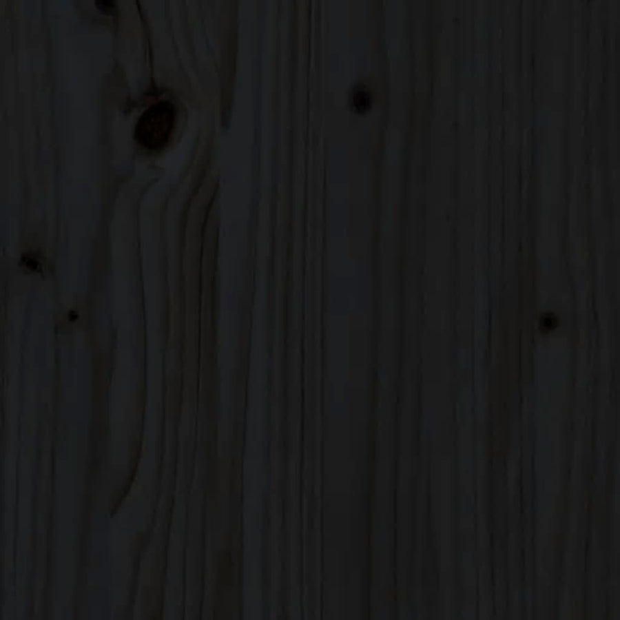 Plantenbak 40X40X78 Cm Massief Grenenhout Zwart