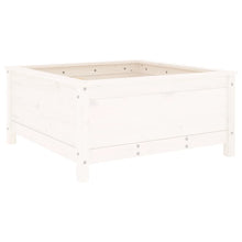 Plantenbak 82,5X82,5X39 Cm Massief Grenenhout Wit