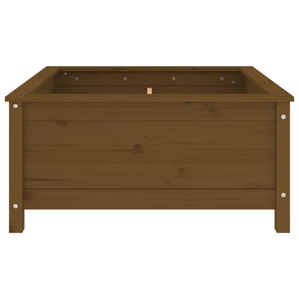 Plantenbak 82,5X82,5X39 Cm Massief Grenenhout Honingbruin