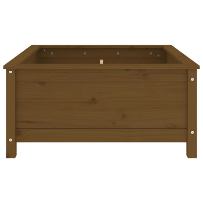 Plantenbak 82,5X82,5X39 Cm Massief Grenenhout Honingbruin