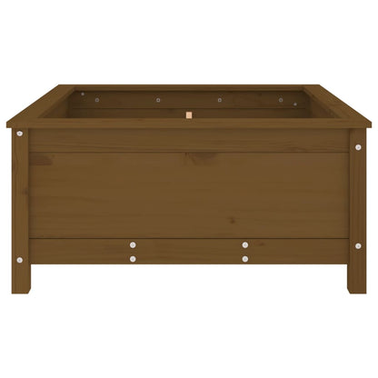 Plantenbak 82,5X82,5X39 Cm Massief Grenenhout Honingbruin