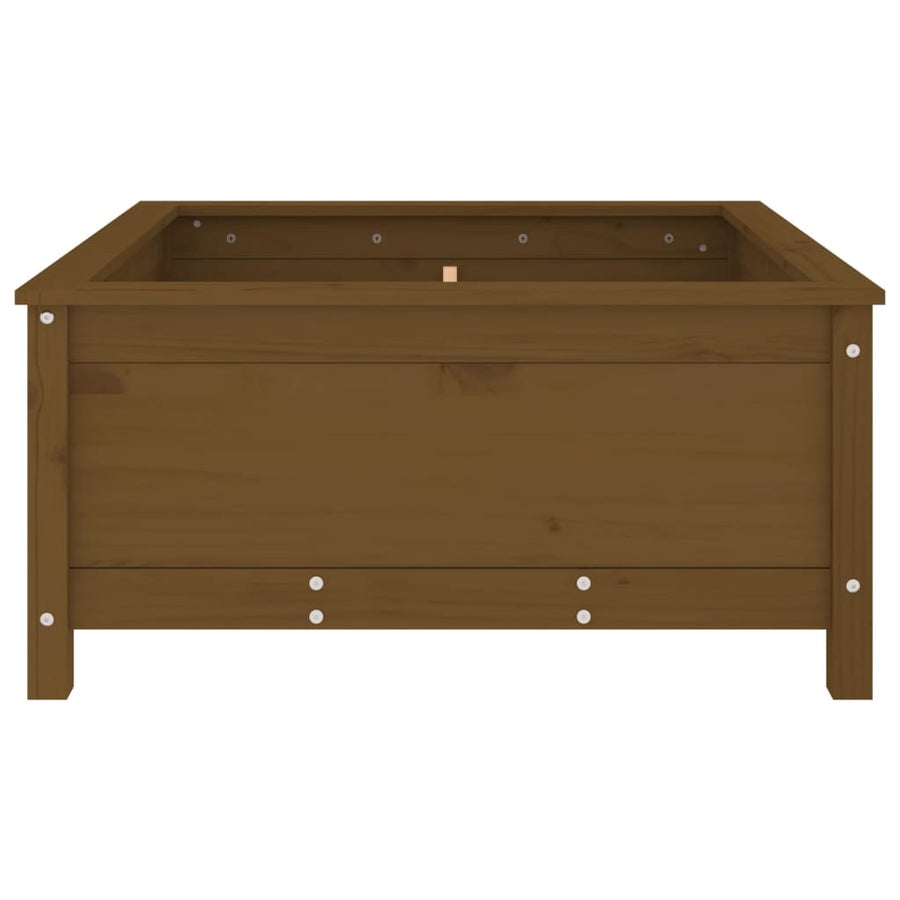 Plantenbak 82,5X82,5X39 Cm Massief Grenenhout Honingbruin