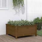 Planter 82.5x82.5x39 cm solid honey brown pine wood