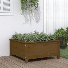 Plantenbak 82,5X82,5X39 Cm Massief Grenenhout Honingbruin