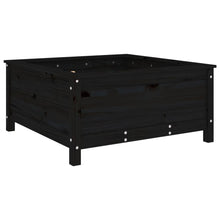 Plantenbak 82,5X82,5X39 Cm Massief Grenenhout Zwart