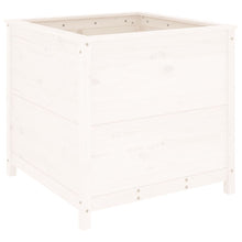 Plantenbak 82,5X82,5X78 Cm Massief Grenenhout Wit