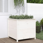 Plant pot 82.5x82.5x78 cm solid pine white