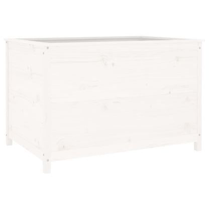 Plantenbak Verhoogd 119,5X82,5X78 Cm Massief Grenenhout Wit