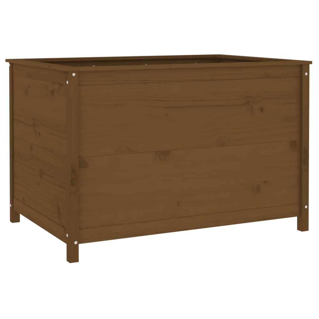 Plantenbak Verhoogd 119,5X82,5X78 Cm Massief Grenen Honingbruin