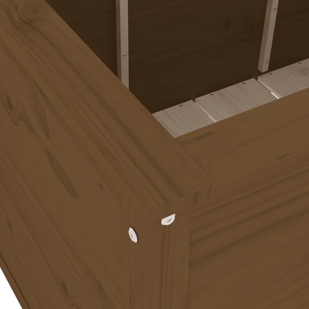 Plantenbak Verhoogd 119,5X82,5X78 Cm Massief Grenen Honingbruin