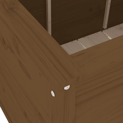 Plantenbak Verhoogd 119,5X82,5X78 Cm Massief Grenen Honingbruin