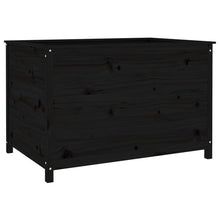 Plantenbak Verhoogd 119,5X82,5X78 Cm Massief Grenenhout Zwart