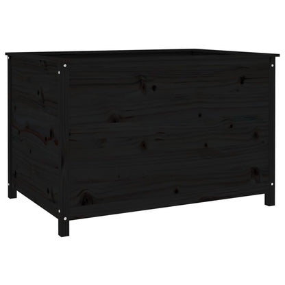 Plantenbak Verhoogd 119,5X82,5X78 Cm Massief Grenenhout Zwart
