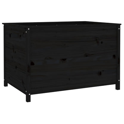 Plantenbak Verhoogd 119,5X82,5X78 Cm Massief Grenenhout Zwart