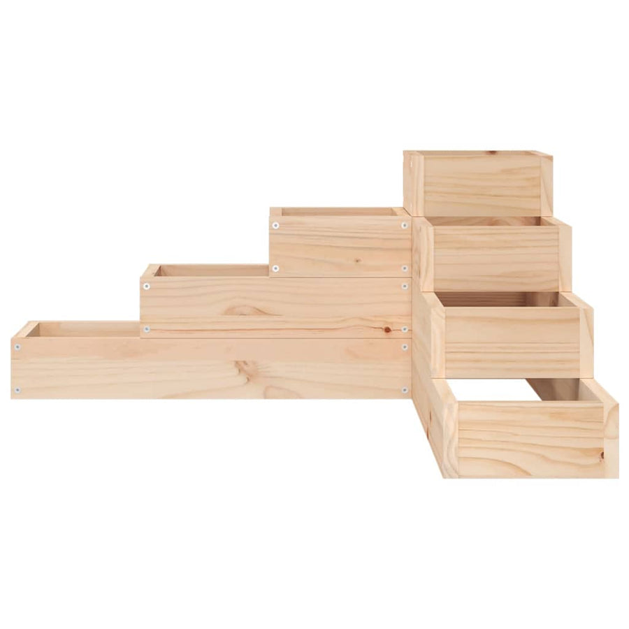 Plantenbak 4-Laags 80,5X79X36 Cm Massief Grenenhout 80.5 x 79 x 36 cm Natuurlijk grenenhout