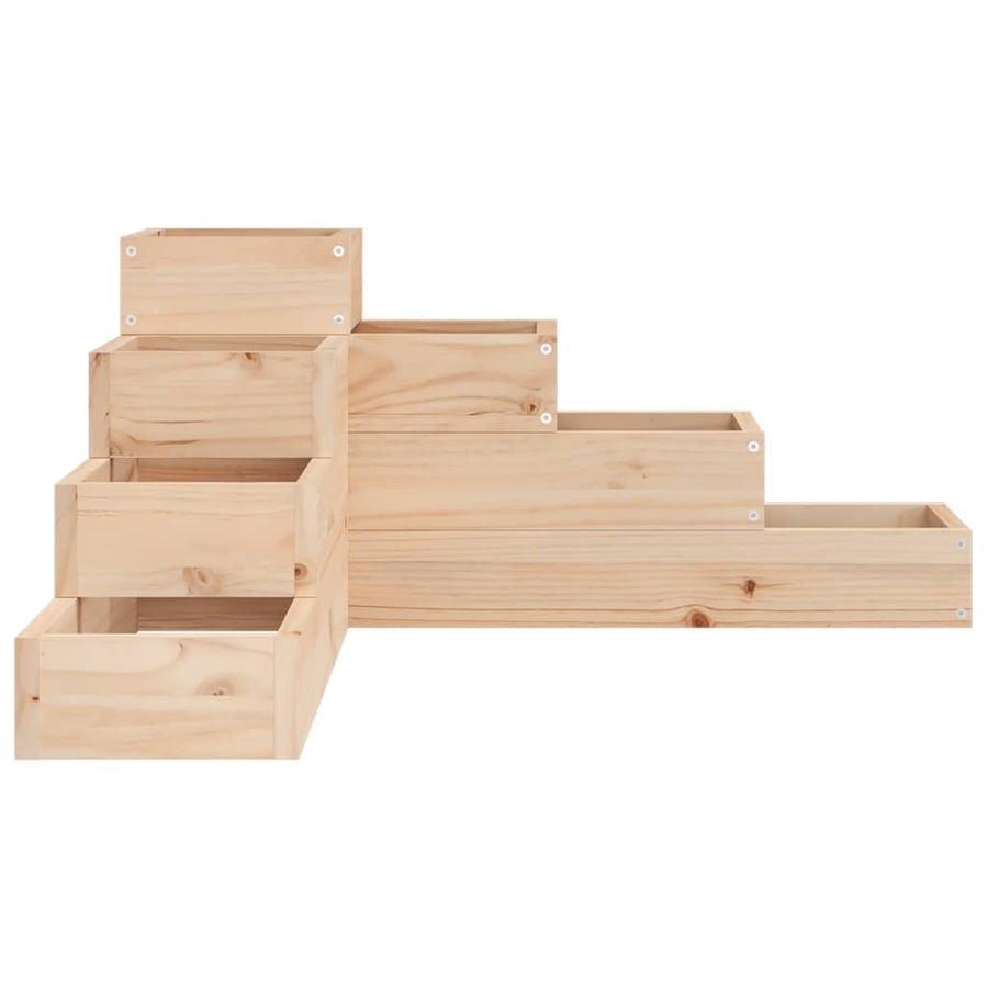 Plantenbak 4-Laags 80,5X79X36 Cm Massief Grenenhout 80.5 x 79 x 36 cm Natuurlijk grenenhout