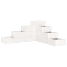 Plantenbak 4-Laags 80,5X79X36 Cm Massief Grenenhout Wit 80.5 x 79 x 36 cm Wit grenenhout