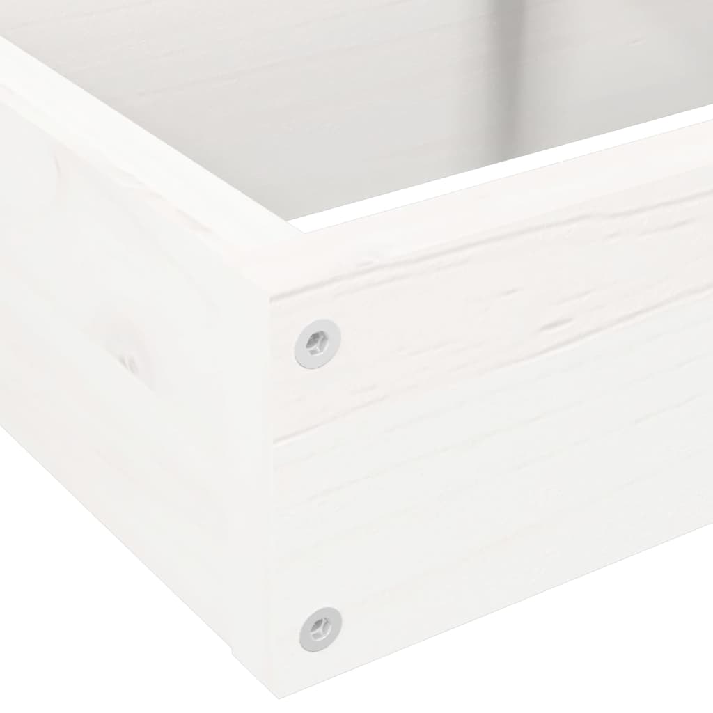 Plantenbak 4-Laags 80,5X79X36 Cm Massief Grenenhout Wit 80.5 x 79 x 36 cm Wit grenenhout