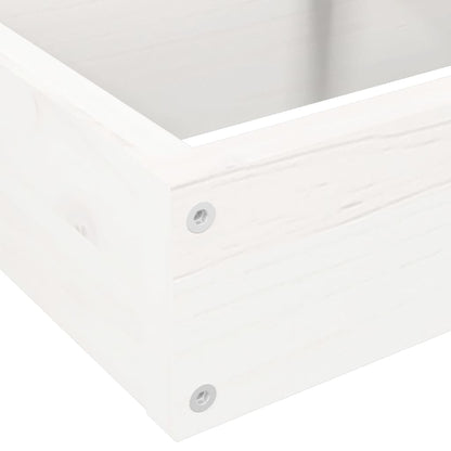 Plantenbak 4-Laags 80,5X79X36 Cm Massief Grenenhout Wit 80.5 x 79 x 36 cm Wit grenenhout