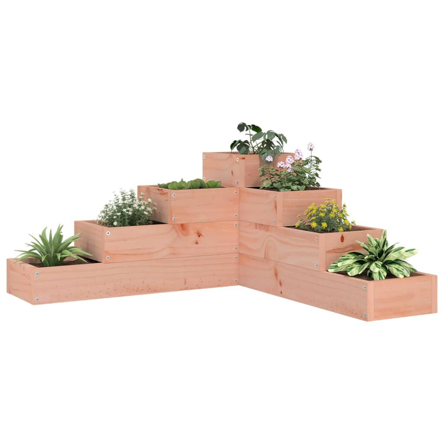 Plantenbak 4-Laags 80,5X79X36 Cm Massief Douglashout 80.5 x 79 x 36 cm Natuurlijk douglashout