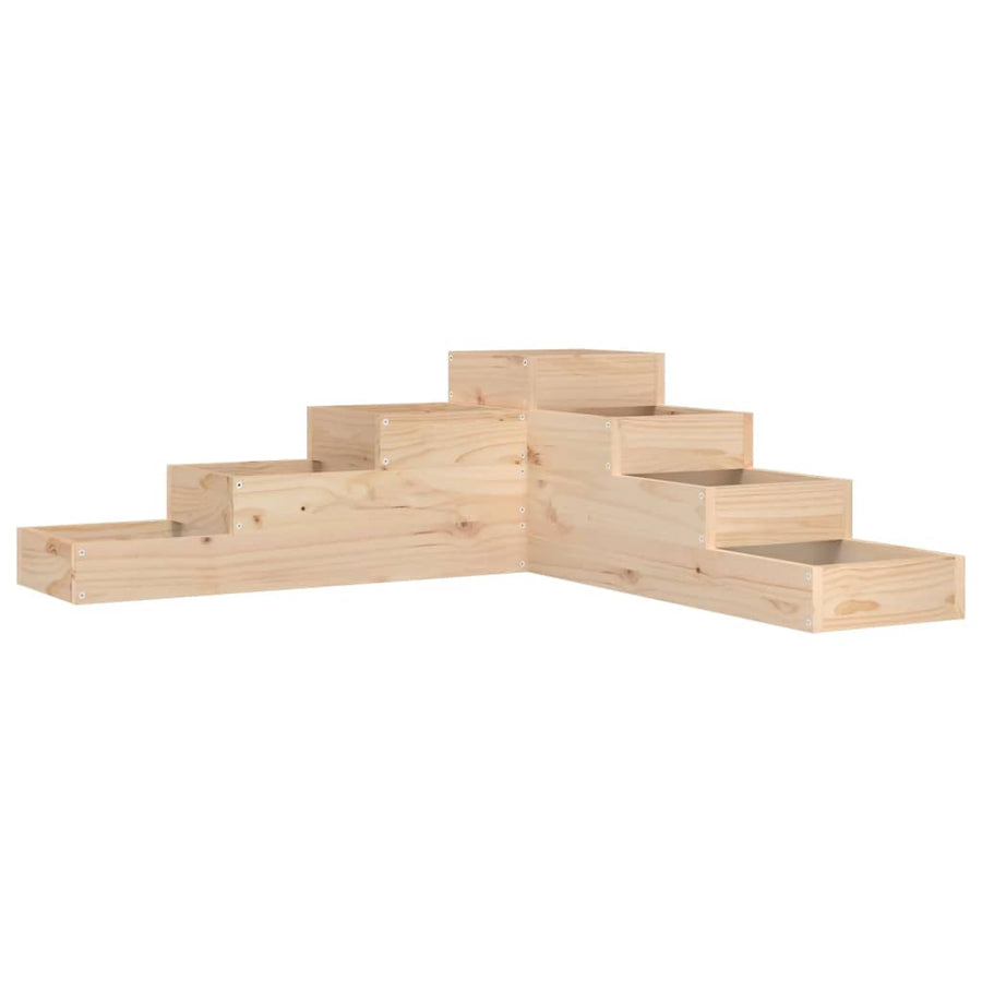 Plantenbak 4-Laags 06X04,5X36 Cm Massief Grenenhout 106 x 104.5 x 36 cm Natuurlijk grenenhout