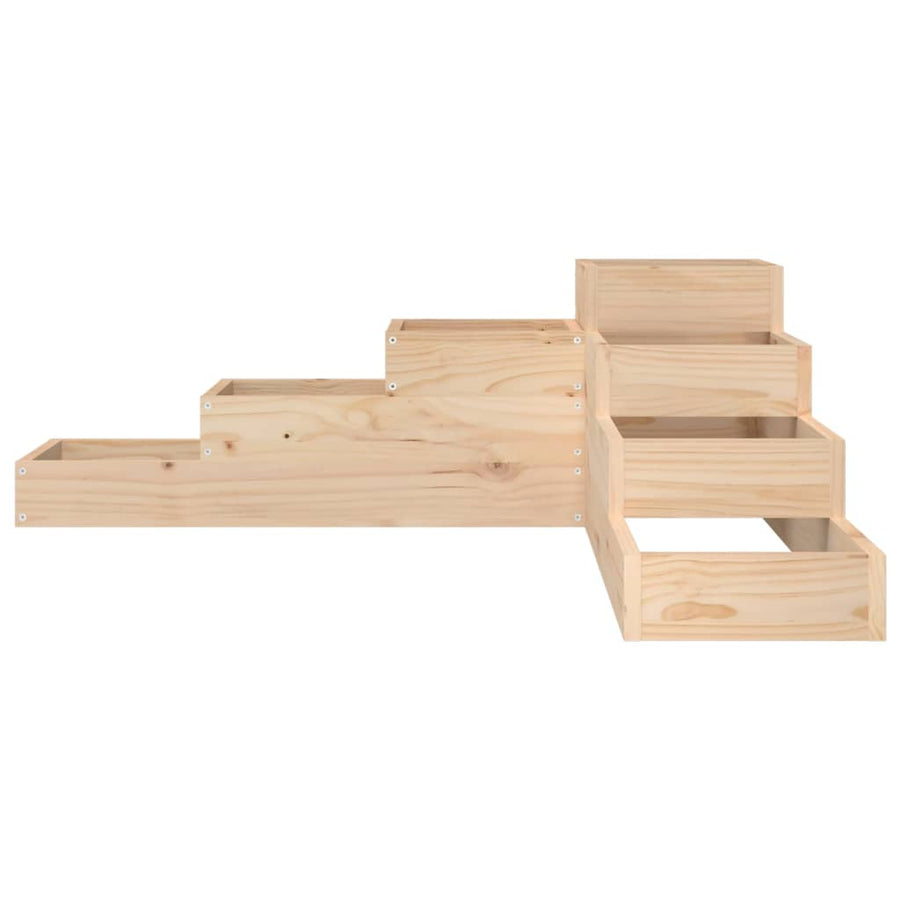 Plantenbak 4-Laags 06X04,5X36 Cm Massief Grenenhout 106 x 104.5 x 36 cm Natuurlijk grenenhout