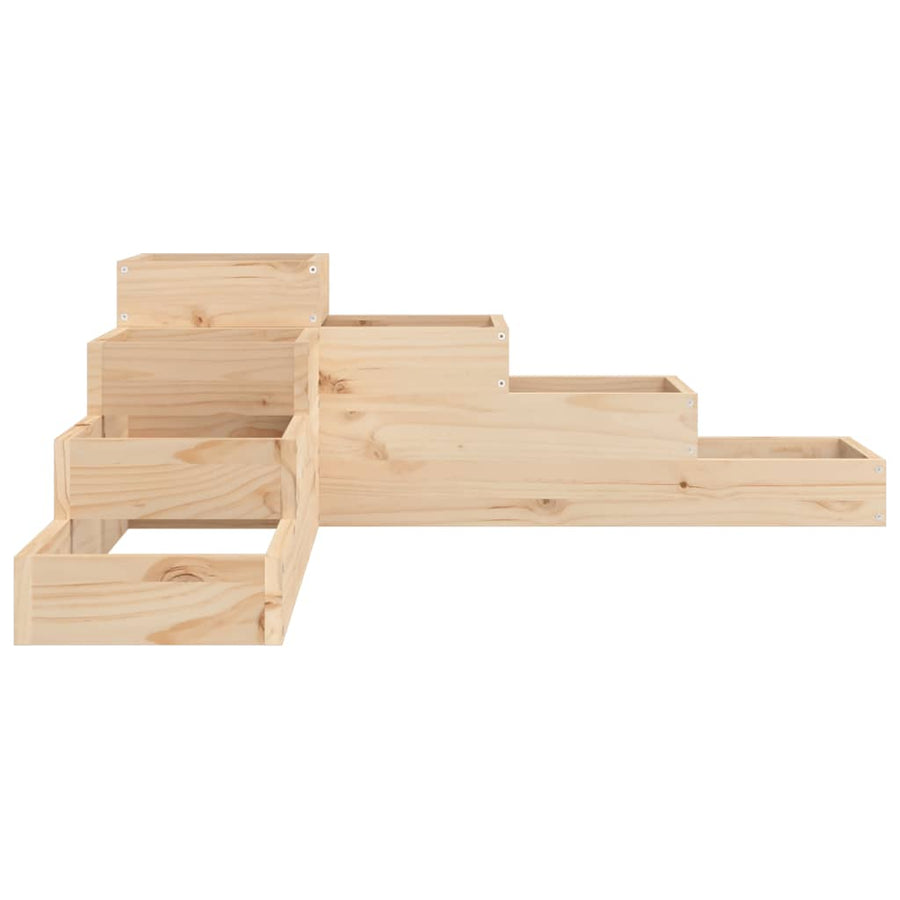 Plantenbak 4-Laags 06X04,5X36 Cm Massief Grenenhout 106 x 104.5 x 36 cm Natuurlijk grenenhout