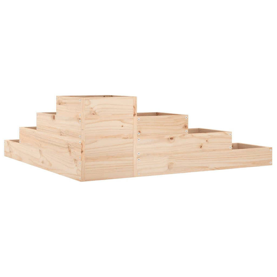Plantenbak 4-Laags 06X04,5X36 Cm Massief Grenenhout 106 x 104.5 x 36 cm Natuurlijk grenenhout