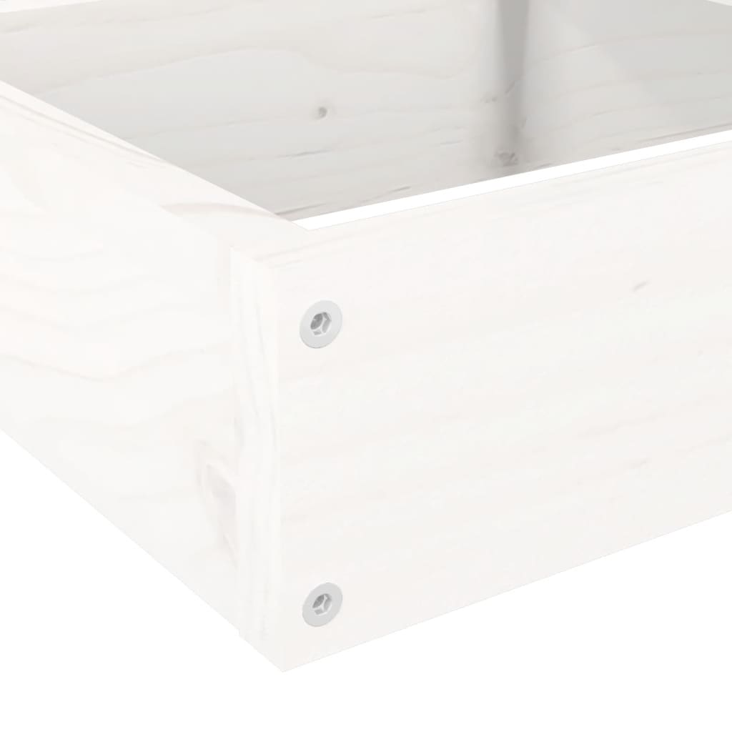 Plantenbak 4-Laags 06X04,5X36 Cm Massief Grenenhout Wit 106 x 104.5 x 36 cm Wit grenenhout