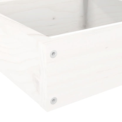 Plantenbak 4-Laags 06X04,5X36 Cm Massief Grenenhout Wit 106 x 104.5 x 36 cm Wit grenenhout