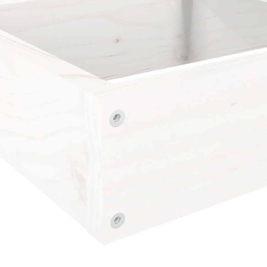 Plantenbak 4-Laags 06X04,5X36 Cm Massief Grenenhout Wit 106 x 104.5 x 36 cm Wit grenenhout
