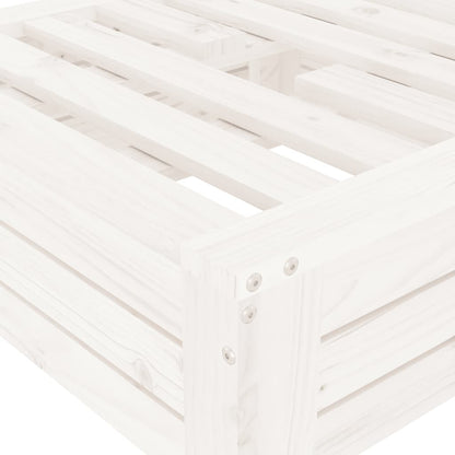 Parasolvoetbedekking Massief Grenenhout Wit