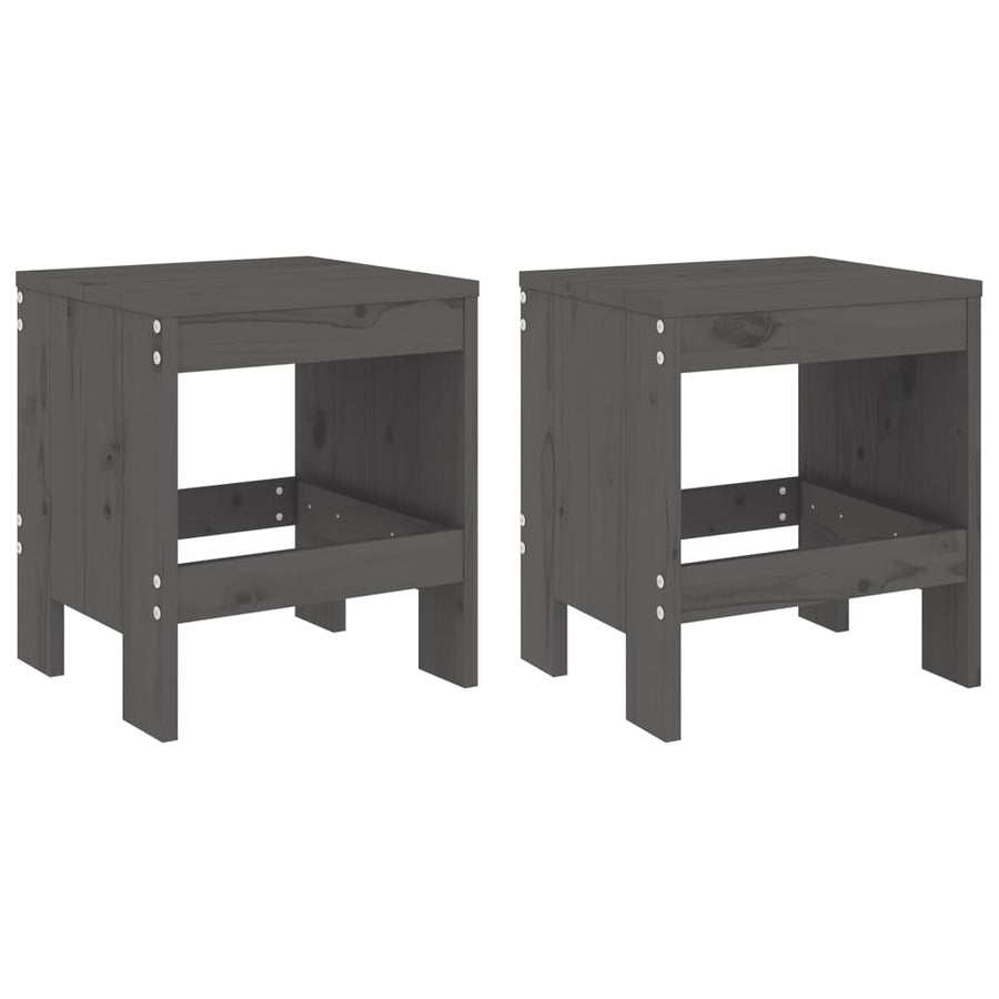 Tuinkrukken Massief Grenenhout Grijs 40 x 36 x 45 cm Grijs grenenhout