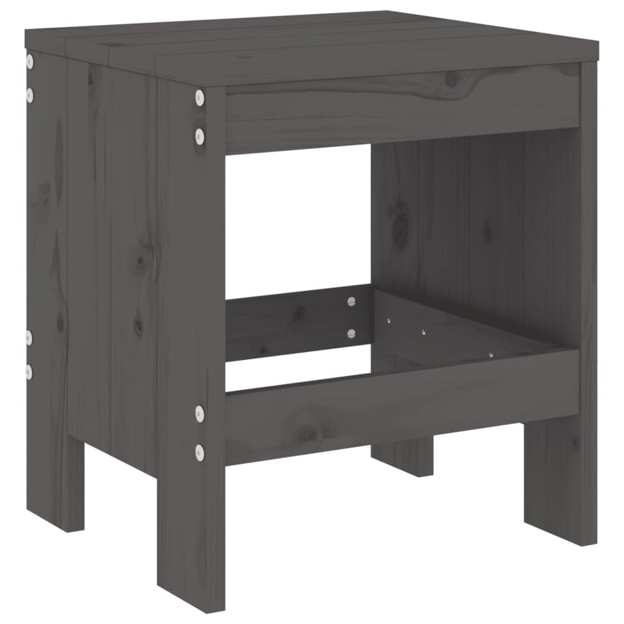 Tuinkrukken Massief Grenenhout Grijs 40 x 36 x 45 cm Grijs grenenhout