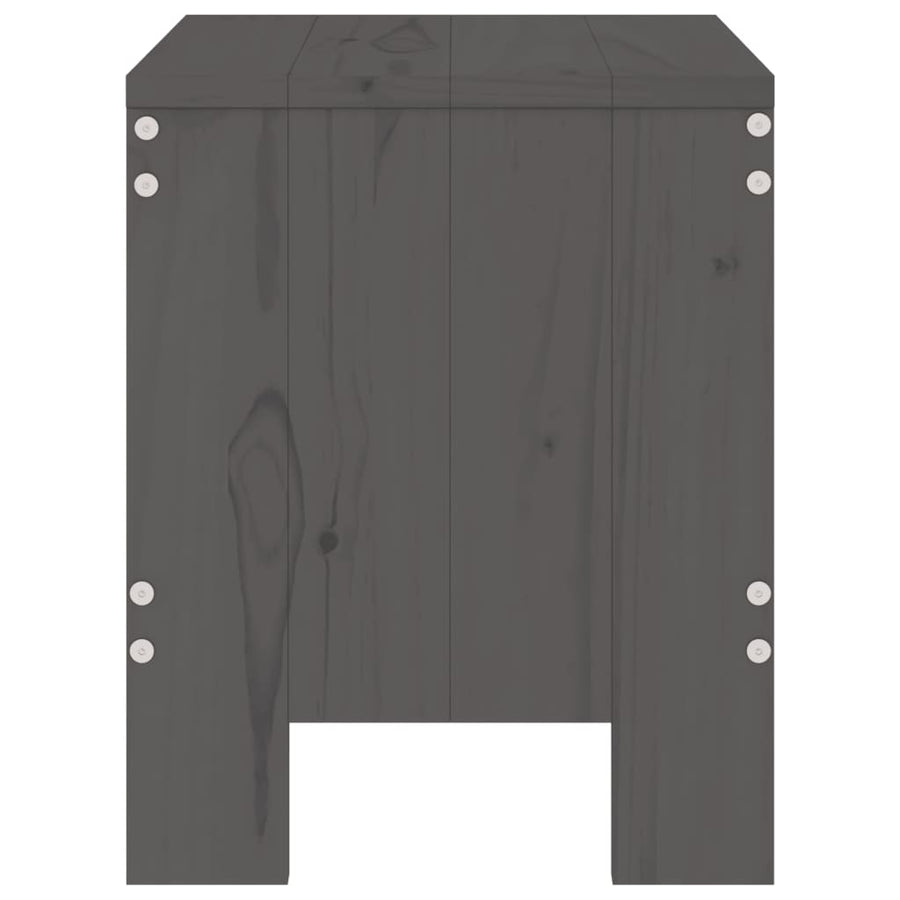 Tuinkrukken Massief Grenenhout Grijs 40 x 36 x 45 cm Grijs grenenhout