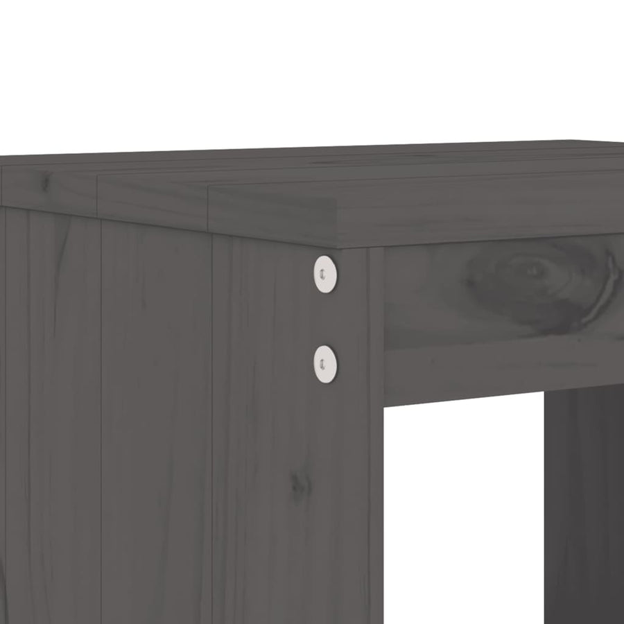 Tuinkrukken Massief Grenenhout Grijs 40 x 36 x 45 cm Grijs grenenhout